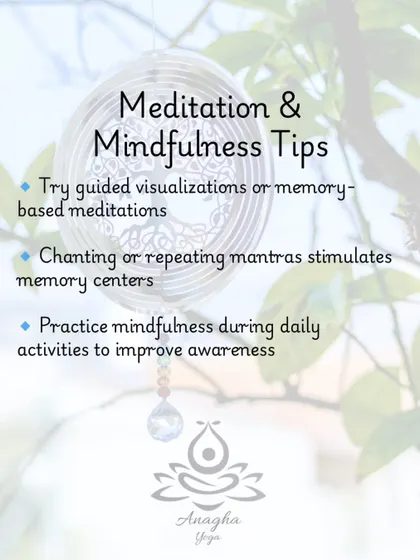 I also incorporate meditation and mindfulness tips into my sessions for dementia, including guided visualizations and chanting to stimulate memory centers.