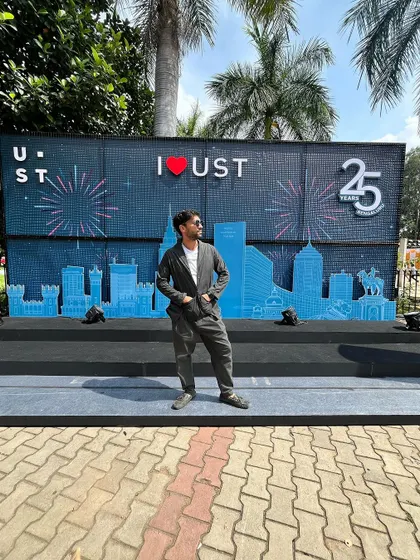 The stage setup for the UST 25th anniversary. It was a massive event, and I was thrilled to be a part of their celebration.