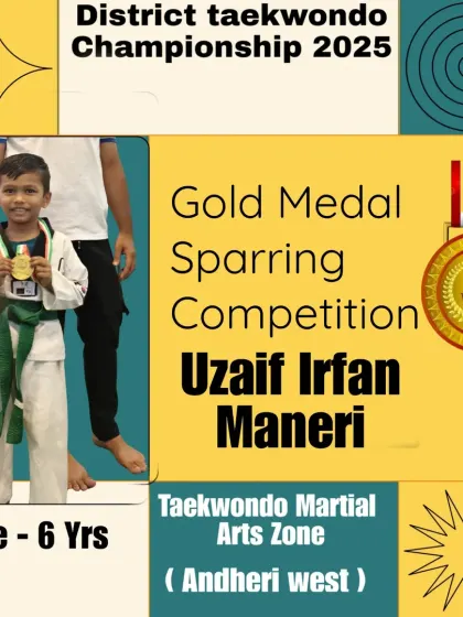 Another victory for Uzaif Irfan Maneri, our under-6 gold medalist. He is a future champion in the making.