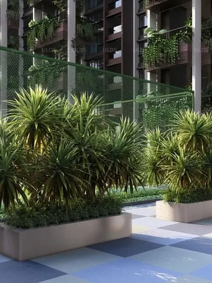 Additional perspectives of our high-rise projects, showcasing various design elements from grand entrances and facades to community amenities and landscape integration.