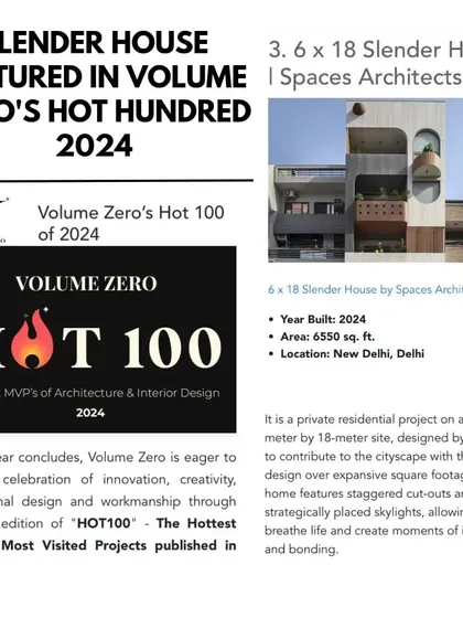 Our Slender House project was featured in Volume Zero's "Hot 100," a list of the most visited projects of 2024. I am grateful for the numerous accolades this special project has earned.