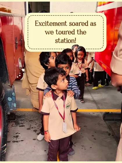 Excitement soared as we toured the station. The children got an up-close look at the fire truck, their faces full of awe and curiosity.