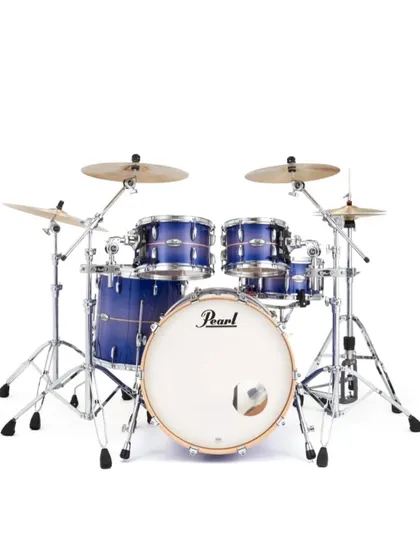 This professional Pearl PMX series 5-piece drum kit in a striking blue finish is available for pre-booking.