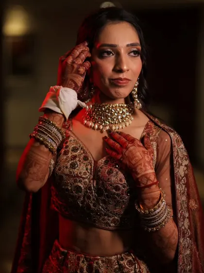 Getting ready for her engagement. This soft, elegant look was created to feel light and comfortable while looking absolutely stunning.