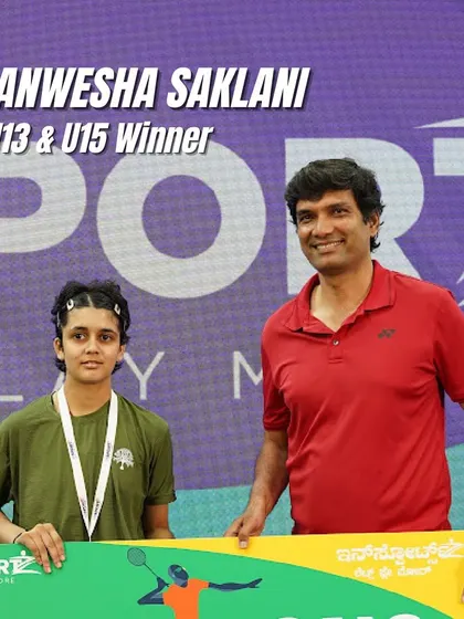 Anwesha Saklani, a double winner in the U-13 and U-15 categories. Her dominance in two age groups is a testament to her skill and training.