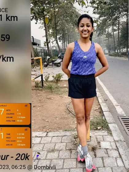 A 20km run at a 4:54/km pace. Passion first, and everything else will fall into place.