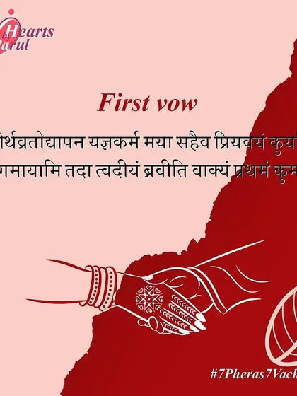 Our "7 Pheras 7 Vachan" campaign begins with the first vow. This is the first step a couple takes together, a whispered promise that ignites their shared journey.