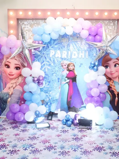 Our Frozen theme is always a hit, and it was one of the curated themes available for free as part of our birthday promotion.