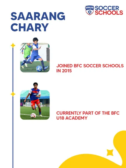 Saarang Chary started with us in 2015 and is now a part of the BFC U18 Academy, a testament to our long-term player development.