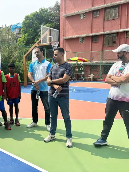 Our team members observing a match at the Intra Hi 5 League. Visiting our partners on the ground helps us understand their work better and strengthen our collaboration.