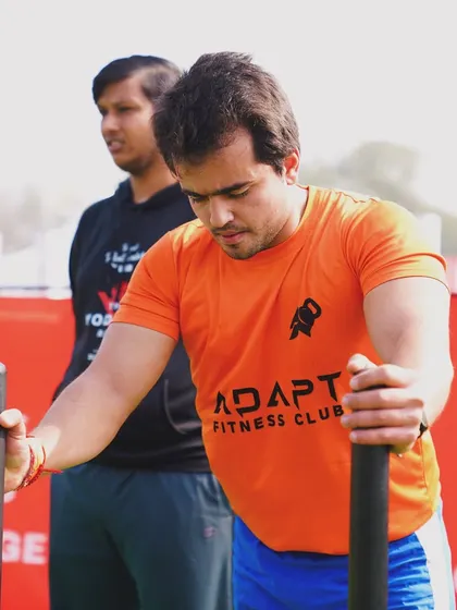 Taking a moment to breathe before the next obstacle. Pacing and strategy are just as important as physical strength in these long-format races.