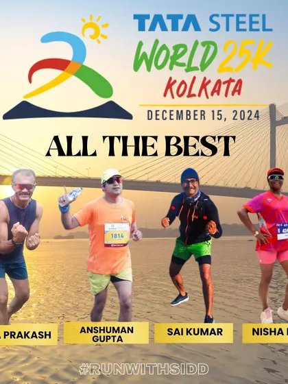 Wishing our male runners the best of luck at the Tata Steel World 25K Kolkata. Trust the training.