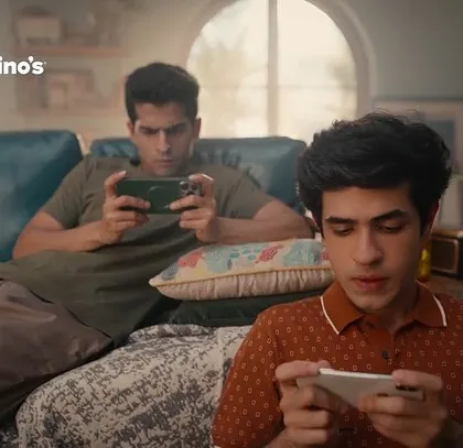 Another shot from the Domino's gaming-themed ad. The styling for each character helps to build a subtle personality, making the group dynamic feel more genuine.