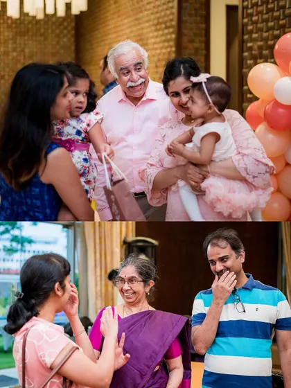 Guests of all ages enjoying the party atmosphere. We make sure to capture not just the main family, but all the loved ones who came to celebrate.