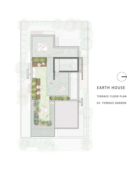 A duplicate of the "Earth Villa" terrace garden plan.