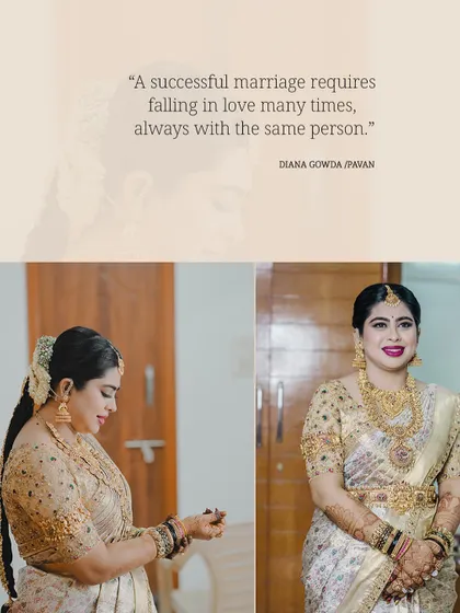 A duplicate of image 46, showing the bride getting ready and highlighting the custom blouse.
