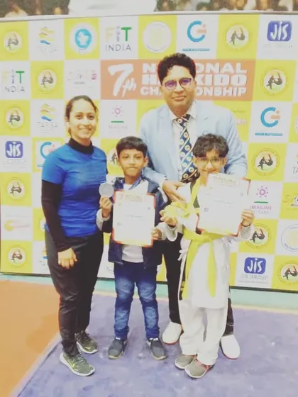 My young champions with their certificates and medals from the national hapkido championship.