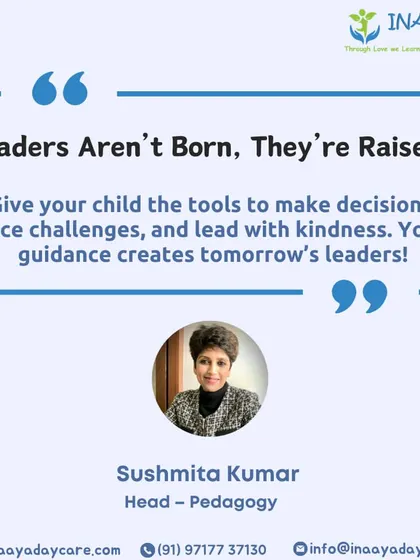 A leadership lesson from our Head of Pedagogy: Leaders aren't born, they're raised. Your guidance in decision-making and facing challenges creates tomorrow's leaders.