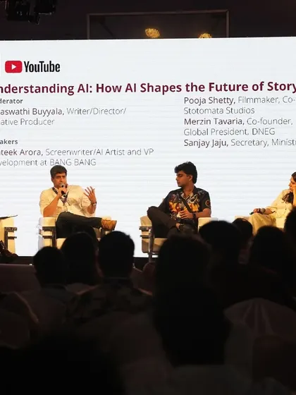 Speaking on a panel at Film Bazaar titled 'Understanding AI: How AI Shapes the Future of Storytelling'. It was a great discussion with other industry leaders.