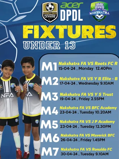 The DPDL U-13 fixtures are out. This is our first tournament of 2024, and our boys are ready to debut.