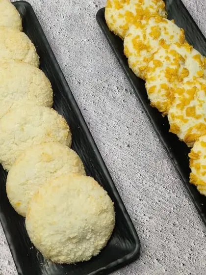 Coconut and cornflake cookies, showcasing some of the unique recipes we teach.