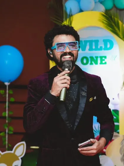 Hosting with a smile at a vibrant 'Wild One' themed birthday party. My job is to be the life of the party, keeping the energy high and the event flowing seamlessly.