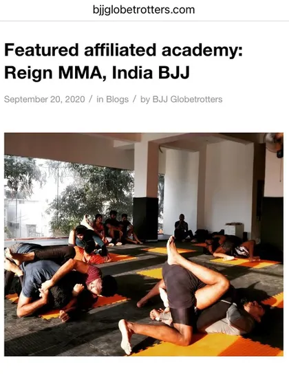 A screenshot of our feature as an affiliated academy on bjjglobetrotters.com. We are proud to be part of this global community.