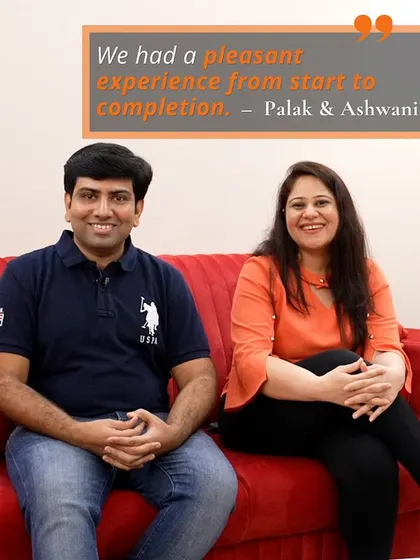 Palak and Ashwani share their thoughts on their pleasant experience with us from start to completion. We worked closely with them to create a home with a cozy red living room and a calm, elegant bedroom that perfectly matched their personality.