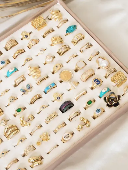 Another view of my ring collection, filled with endless possibilities for creating your perfect stack.