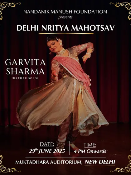 I was humbled to present a solo performance at the Delhi Nritya Mahotsav. Performing in my home city of Delhi always feels special, and I am grateful for the warmth and love I receive from the audience here.