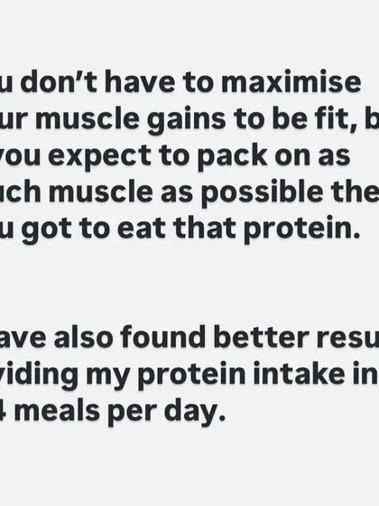 You don't have to maximize your muscle gains to be fit. But if you expect to pack on as much muscle as possible, you have to eat enough protein. I've also found that dividing protein intake into 3-4 meals per day yields better results.