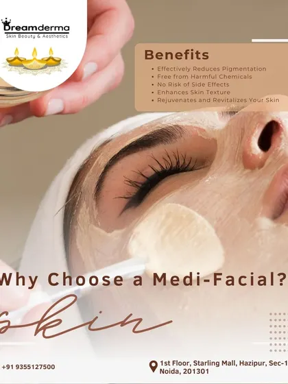 A Medi-Facial is more than a standard facial; it's a skin treatment. It effectively reduces pigmentation, is free from harmful chemicals, enhances skin texture, and revitalizes your skin with no risk of side effects.