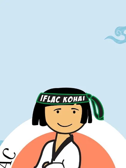A close-up of our IFLAC Kohai character, representing our junior learners who are just beginning their language adventure.