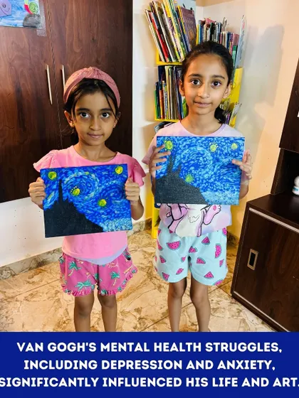 We also touch upon sensitive topics in an age-appropriate way, like Van Gogh's personal struggles. It helps children understand that art can be a powerful way to express all kinds of emotions.