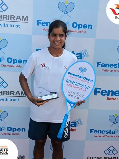 Rising star Suhita Maruri shines as the runner-up in the Girls U-18 Fenesta Nationals.
