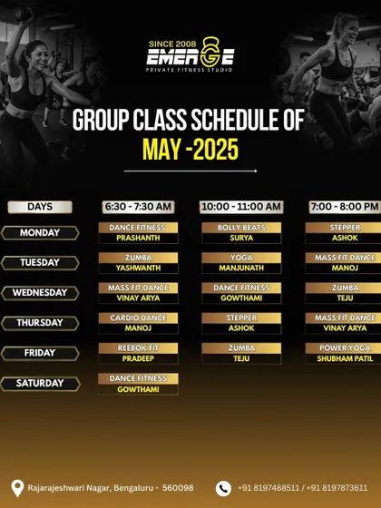 Your fitness, your way. Here is the May 2025 group class schedule. Find your perfect workout match, from high-energy cardio to calming yoga.