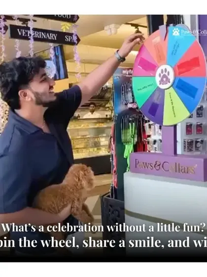 What's a celebration without a little fun? During our anniversary event, customers and their pets could spin the wheel to win prizes. It's one of the many ways we love to share joy with our community.