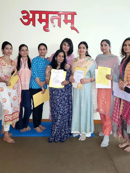 Another wonderful group of women who have completed their yoga teacher training with us. Their collective energy and support for one another was a highlight of the course.