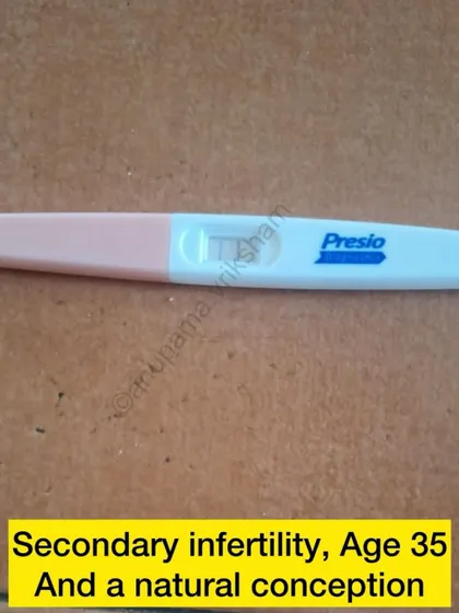 This is a beautiful story of overcoming secondary infertility. At age 35, this student conceived naturally after 3 years of trying.