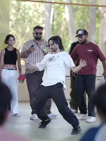 A freestyle moment from the battles at Spectra, where dancers express their individual style.