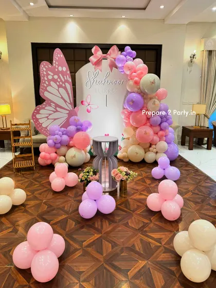 My butterfly and fairy themes range from delicate and pastel to bright and bold. I use elements like light-up wings, custom signage, and floral accents to create an enchanting atmosphere.