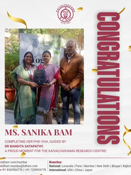 We are a center for serious academic research. We congratulate Ms. Sanika Bam on completing her PhD Viva, reflecting the dedication and discipline that our research center stands for.