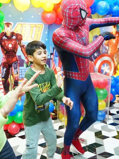 Time to dance with Spider-Man! Our mascots don't just pose for photos, they interact, play, and dance with the kids, making the experience truly special.