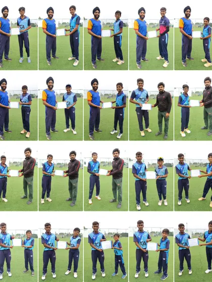 A duplicate image of our summer camp participants and their certificates.