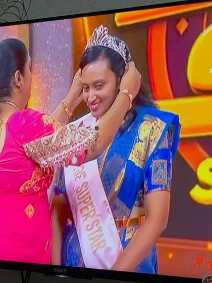 Being crowned on stage during the finale of the show.