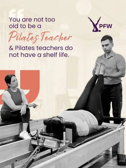 You are not too old to be a Pilates Teacher, and Pilates teachers do not have a shelf life. Experience brings wisdom and a deeper connection to the practice. Your age is your superpower.