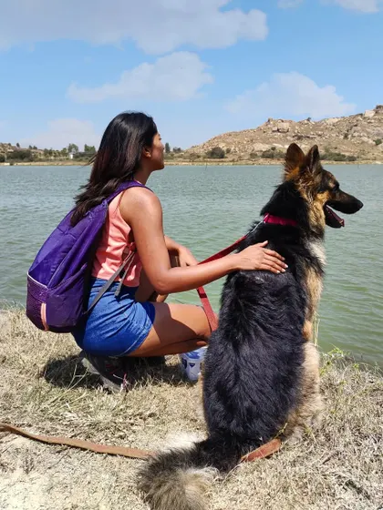 An adventure with my best friend. Taking Spartan to new places like this lake helps him learn to be calm and confident in various settings, strengthening our bond along the way.