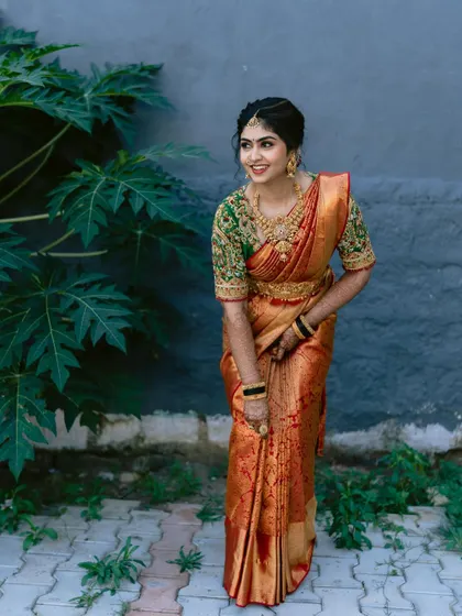 Another joyful shot of this beautiful bride. Her makeup is soft and natural, letting her happiness be the main focus.
