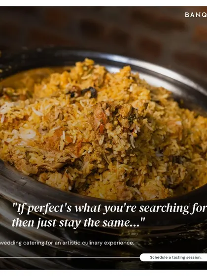 Aromatic and flavorful, our Hyderabadi Biryani is a timeless classic. We prepare it with the finest ingredients and traditional methods to ensure every bite is a perfect, elegant delight.