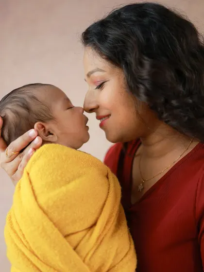 The gentle nose-to-nose connection between a mother and her new baby. These are the quiet, intimate moments filled with a love that needs no words.